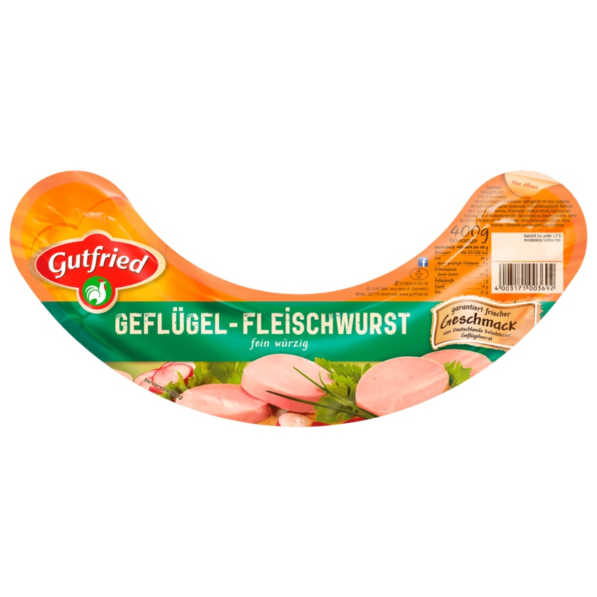 Gutfried Geflügel-Fleischwurst 400g